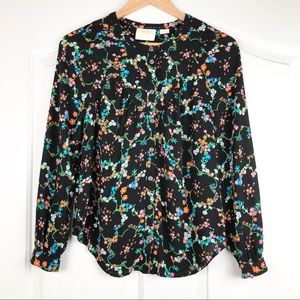 Anthropologie Maeve Floral Button Down Blouse